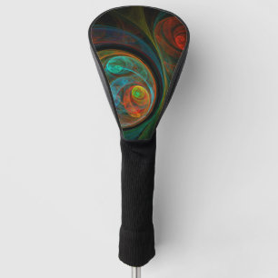 Funda Para Palo De Golf Arte resumido azul de renacimiento