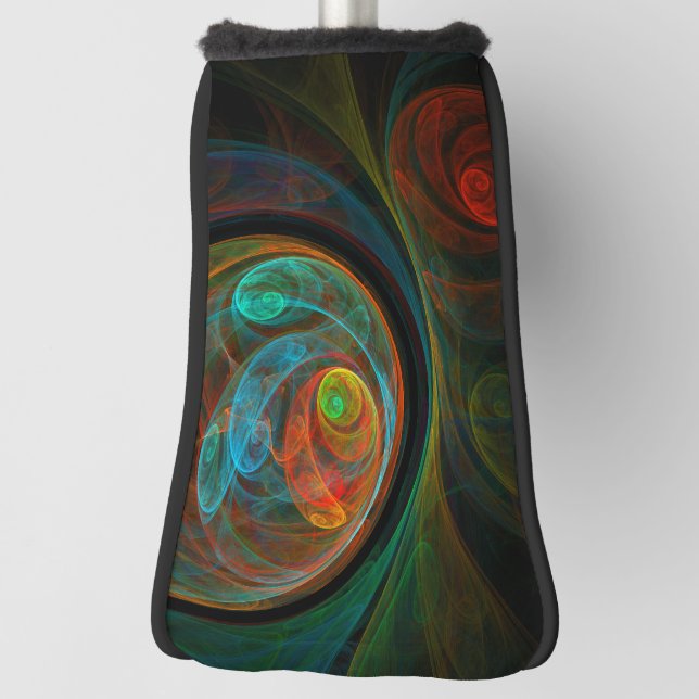 Funda Para Palo De Golf Arte resumido azul de renacimiento (Girar 90)