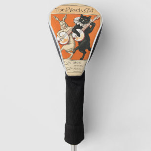 Funda Para Palo De Golf Arte Retro Naranja Gato Negro Conejo Blanco Banjo