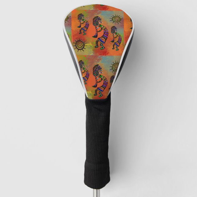 FUNDA PARA PALO DE GOLF ARTE SUDOESTE DE KOKOPELLI      (Anverso)