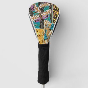 Funda Para Palo De Golf Arte vibrante maximalista de mariposas en azul tur