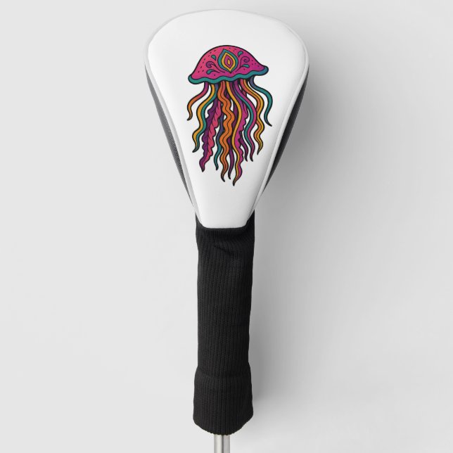 Funda Para Palo De Golf Artistic Jellyfish Driver Head Cover (Anverso)