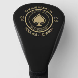 Funda Para Palo De Golf As de Oro Negro Hole in One