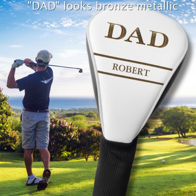 Funda Para Palo De Golf Aspecto metálico bronce único Nombre DAD Marrón Bl (Subido por el creador)