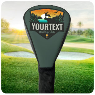 Funda Para Palo De Golf Atardecer de caza de alces en el desierto con nomb