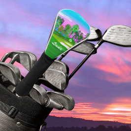 Funda Para Palo De Golf Atardecer En El Campo De Golf Personalizado