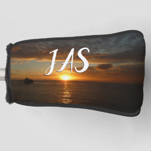 Funda Para Palo De Golf Atardecer en la costa tropical del mar II