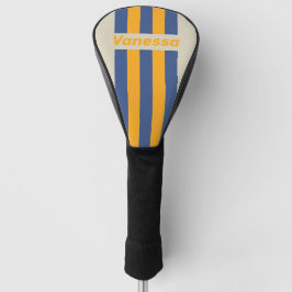 Funda Para Palo De Golf Atardecer Retro Azul Aplastar Rayas de Alfiler con