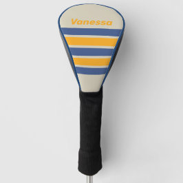 Funda Para Palo De Golf Atardecer Retro Blue Crush a través de rayas con n