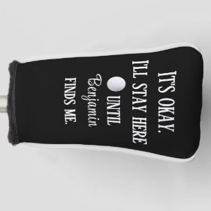 Funda Para Palo De Golf Audaz Tipografía Blanca Graciosa Humor Ball Golf N