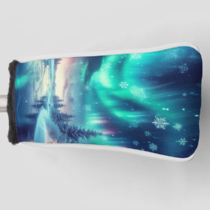 Funda Para Palo De Golf aurora borealis/Navidades/invierno