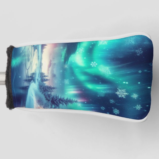 Funda Para Palo De Golf aurora borealis/Navidades/invierno (Anverso)
