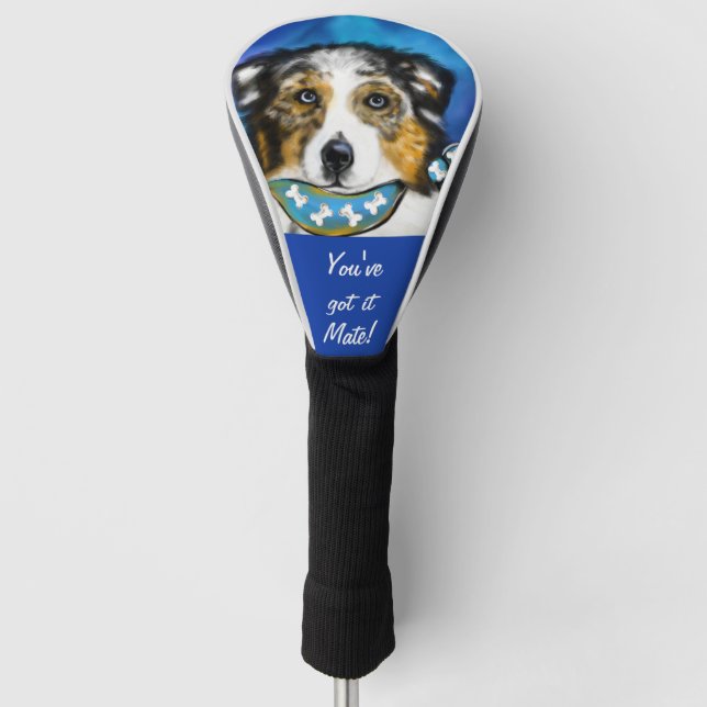 FUNDA PARA PALO DE GOLF AUSTRALIAN SHEPHERD (Anverso)