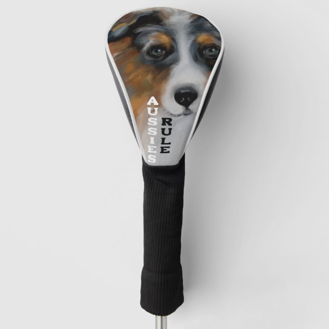FUNDA PARA PALO DE GOLF AUSTRALIAN SHEPHERD (Anverso)