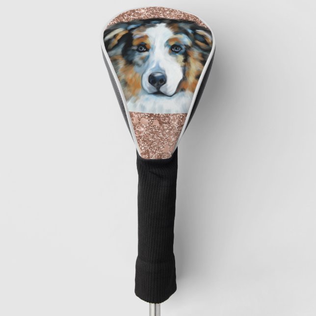 FUNDA PARA PALO DE GOLF AUSTRALIAN SHEPHERD (Anverso)