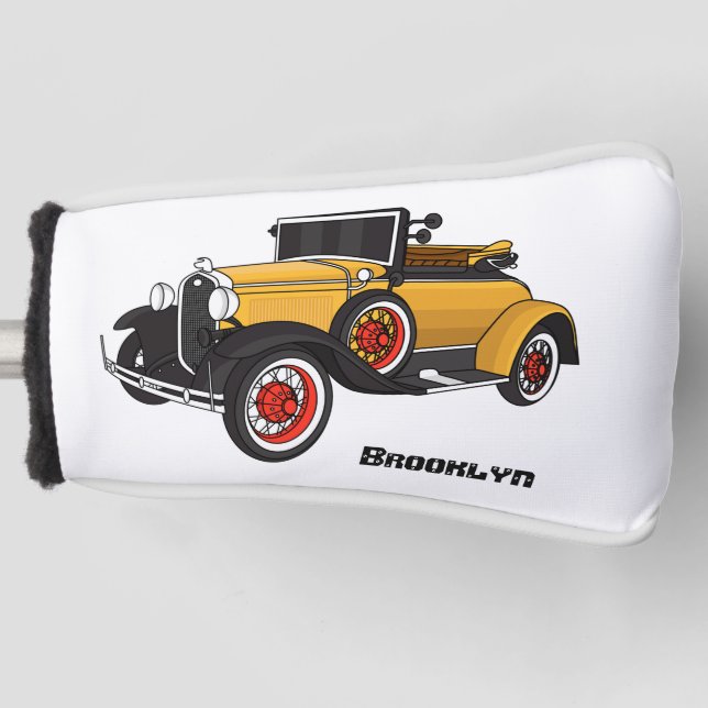 Funda Para Palo De Golf Auto amarillo clásico 1931 (Anverso)