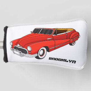 Funda Para Palo De Golf Automóvil rojo clásico de 1948