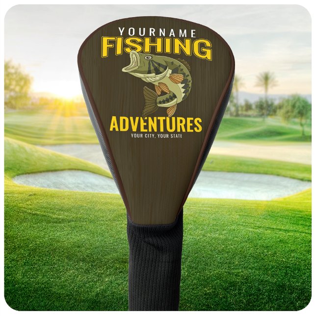 Funda Para Palo De Golf Aventuras de pesca personalizadas: pescador de baj (Subido por el creador)