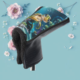 Funda Para Palo De Golf Aventuras submarinas con la alegre tortuga.