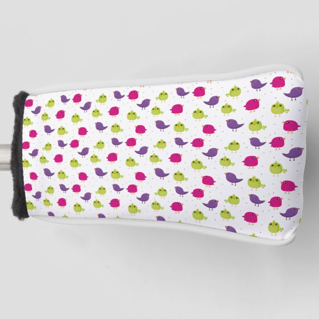 Funda Para Palo De Golf Aves alegres y coloridas (Anverso)