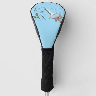 Funda Para Palo De Golf Aves migratorias rastreando su Ilustracion de vuel