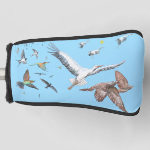 Funda Para Palo De Golf Aves migratorias rastreando su Ilustracion de vuel