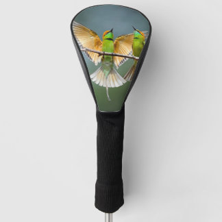 Funda Para Palo De Golf Aves verdes Frolic en la fotografía de los árboles