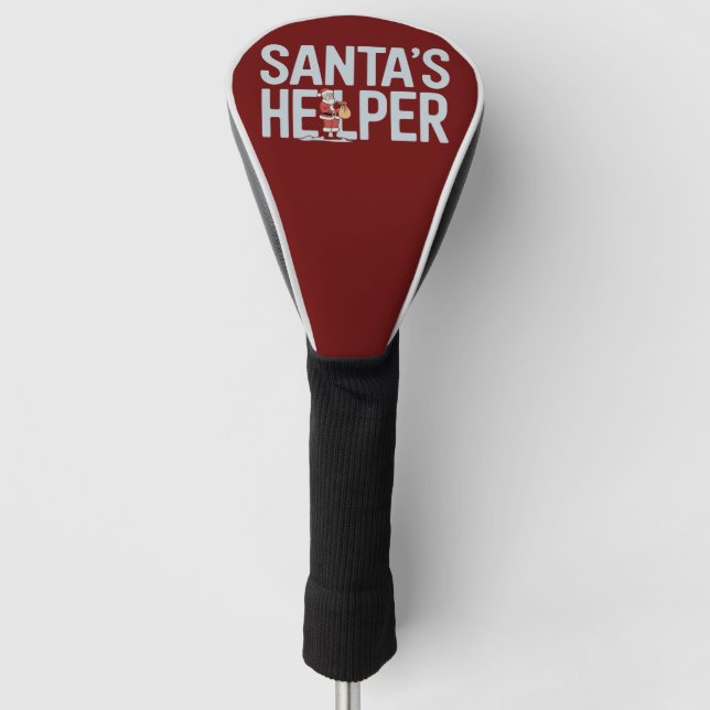 Funda Para Palo De Golf Ayudante de Santa Navidad (Anverso)