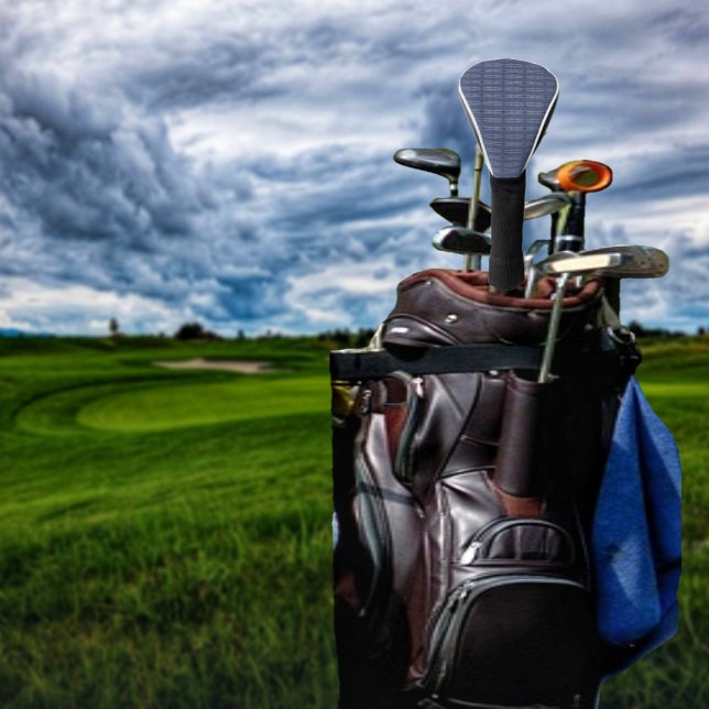 Funda Para Palo De Golf Azul a rayas ejecutivo (Add a casual business-like style, to your golf clubs, with this Executive Striped Blue Design!)