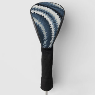 Funda Para Palo De Golf Azul abstracto de tonos terrosos de la Marina