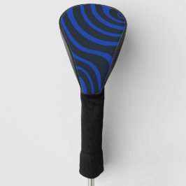 Funda Para Palo De Golf Azul Cobalto Psicodélico Ondulado
