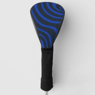 Funda Para Palo De Golf Azul Cobalto Psicodélico Ondulado