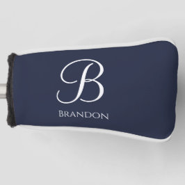 Funda Para Palo De Golf Azul Marino Nombre Personalizado y Monograma