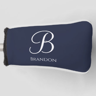 Funda Para Palo De Golf Azul Marino Nombre Personalizado y Monograma