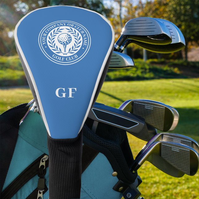 Funda Para Palo De Golf Azul Monograma clásico (Subido por el creador)