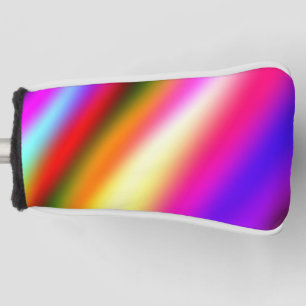 Funda Para Palo De Golf Azul rosa oscuro color de agua abstracto arcoiris