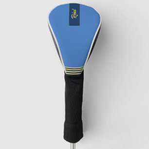 Funda Para Palo De Golf Azul y dorado moderno impresionante
