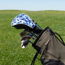 Funda Para Palo De Golf Azulejos de Piscina, Baldosas Azules Mosaico, Patr