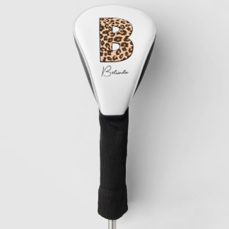 Funda Para Palo De Golf b leopard custom name monogram