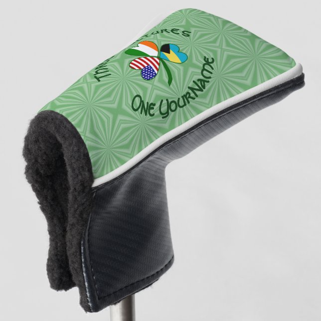 Funda Para Palo De Golf Bahamas Irlanda Estados Unidos: Banderas Shamrock  (Anverso 3/4)
