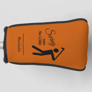 Funda Para Palo De Golf BALA AL SEÑOR Nombre del Golfista PUTTER Naranja
