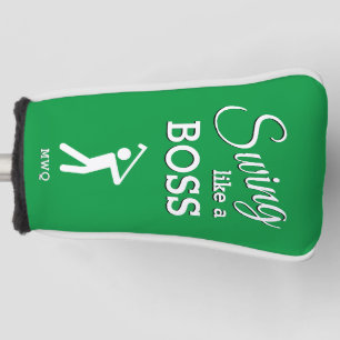 Funda Para Palo De Golf BALA COMO UN JEFE Cubierta de PUTTER con Monograma