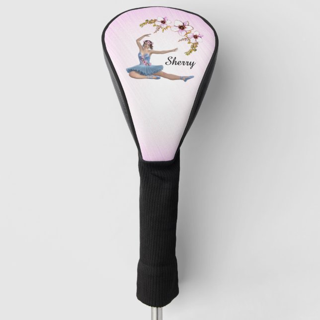 Funda Para Palo De Golf Ballerina en rosa personal azul (Anverso)