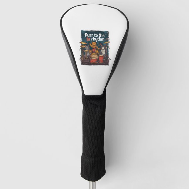 Funda Para Palo De Golf Banda de gato Rockin (Anverso)