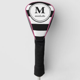 Funda Para Palo De Golf Banda negra | Golf | monograma de NOMBRE personali