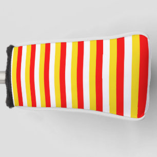 Funda Para Palo De Golf bandas de la bandera de Guernsey rojo amarillo bla