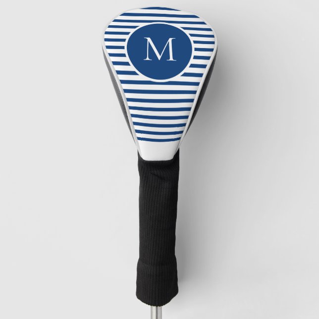 Funda Para Palo De Golf Bandas monográficas Blue White Modern (Anverso)