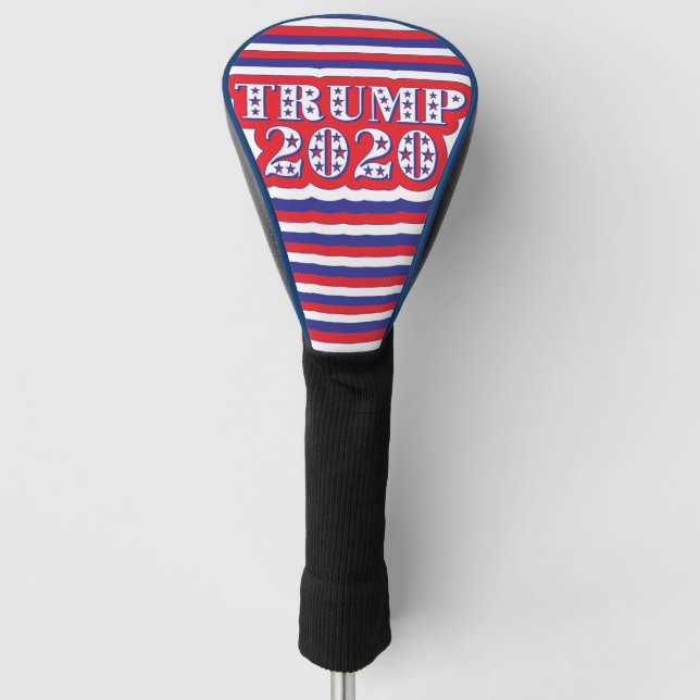 Funda Para Palo De Golf Bandas patrióticas pro Trump 2020 (Anverso)