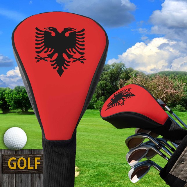 Funda Para Palo De Golf Bandera albanesa y golf Albania Bandas deportivas (Subido por el creador)