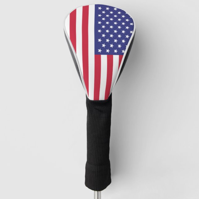 Funda Para Palo De Golf Bandera americana Estados Unidos Patriótico Rojo A (Anverso)